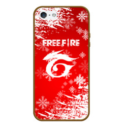 Чехол для iPhone 5/5S матовый [Free Fire] - Новогодний