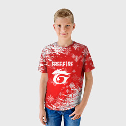 Детская футболка 3D [Free Fire] - Новогодний - фото 2