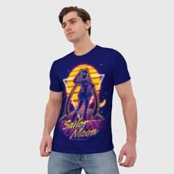 Мужская футболка 3D Сейлор Мун космос - фото 2