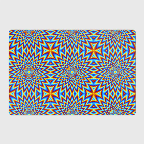 Магнитный плакат 3Х2 Пульсирующий синий цветок иллюзия движения