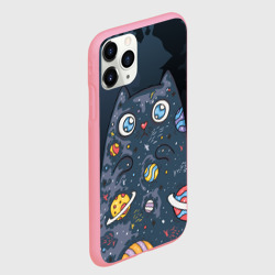 Чехол для iPhone 11 Pro Max матовый Космический кот в планетах - фото 2