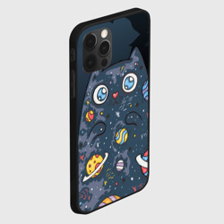 Чехол для iPhone 12 Pro Космический кот в планетах - фото 2