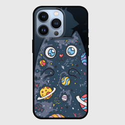 Чехол для iPhone 13 Pro Космический кот в планетах