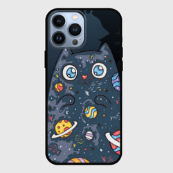 Чехол для iPhone 13 Pro Max Космический кот в планетах