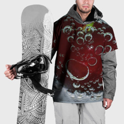 Накидка на куртку 3D Сочная вишня под водой