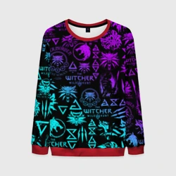 Мужской свитшот 3D Ведьмак логобомбинг неон