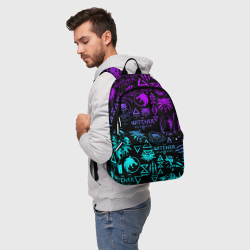 Рюкзак 3D Ведьмак логобомбинг неон - фото 3