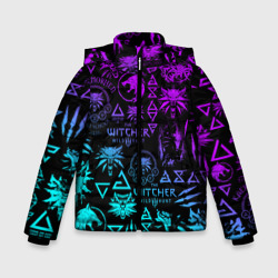 Зимняя куртка для мальчиков 3D Ведьмак логобомбинг неон