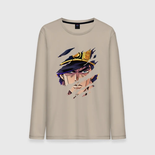Мужской лонгслив хлопок JoJo`s Bizarre Adventure, главный герой