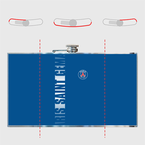 Фляга PSG Paris Saint Germain white line sport - фото 5