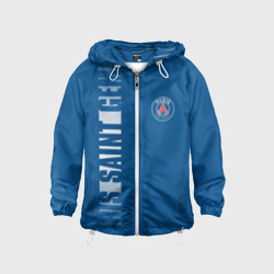 Детская ветровка 3D PSG Paris Saint Germain white line sport