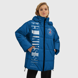 Женская зимняя куртка Oversize PSG Paris Saint Germain white line sport - фото 2