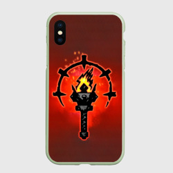 Чехол для iPhone XS Max матовый Darkest Dungeon Факел