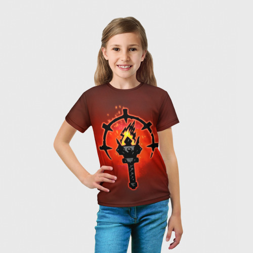 Детская футболка 3D Darkest Dungeon Факел, цвет 3D печать - фото 5