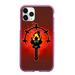 Чехол для iPhone 11 Pro Max матовый Darkest Dungeon Факел