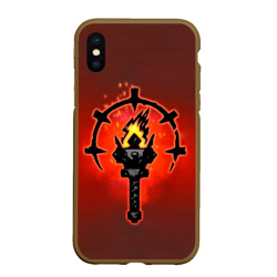 Чехол для iPhone XS Max матовый Darkest Dungeon Факел