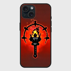 Чехол силиконовый для Apple iPhone 15 матовый Darkest Dungeon Факел