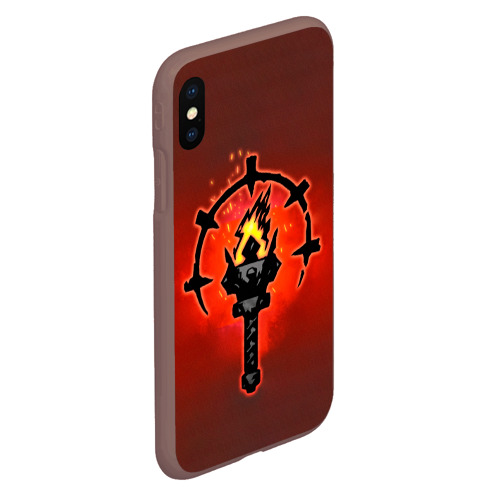 Чехол для iPhone XS Max матовый Darkest Dungeon Факел, цвет коричневый - фото 3