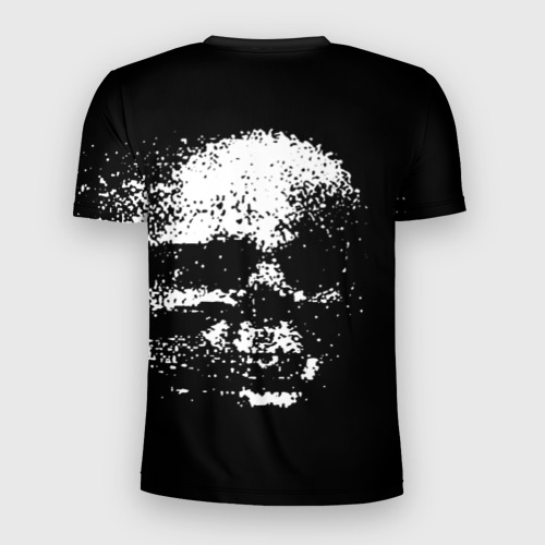 Мужская футболка 3D Slim Skull's glitch, цвет 3D печать - фото 2