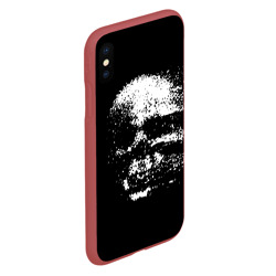 Чехол для iPhone XS Max матовый Skull's glitch - фото 2