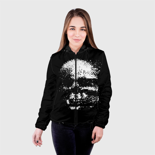 Женская куртка 3D Skull's glitch, цвет черный - фото 3