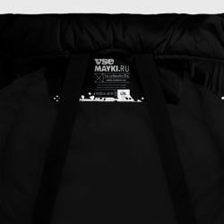 Куртка с принтом Skull's glitch для мужчины, вид на модели спереди №4. Цвет основы: черный