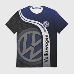 Мужская футболка 3D Volkswagen. Фольксваген