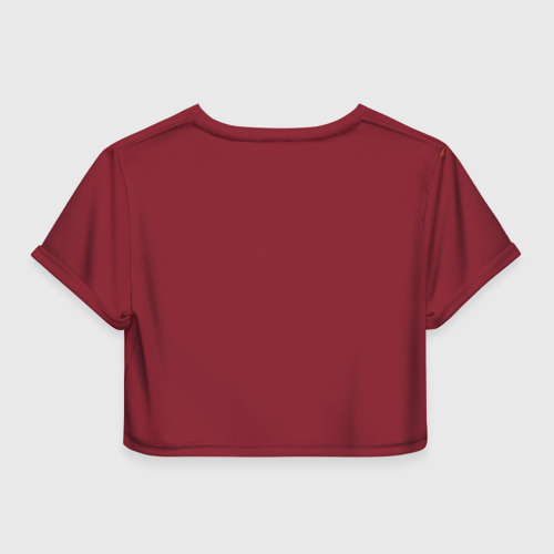 Женская футболка Crop-top 3D Лис в листопаде, цвет 3D печать - фото 2