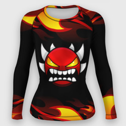 Женский рашгард 3D Geometry Dash Fire
