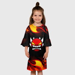 Детское платье 3D Geometry Dash Fire - фото 2
