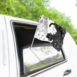 Флаг для автомобиля Новогодние два кота кувыркаются - фото 2