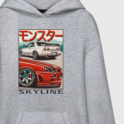 Худи SuperOversize хлопок Nissan Skyline Ниссан Скайлайн - фото 2