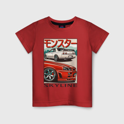 Детская футболка хлопок Nissan Skyline Ниссан Скайлайн