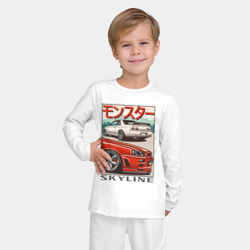 Детская пижама с лонгсливом хлопок Nissan Skyline Ниссан Скайлайн - фото 2