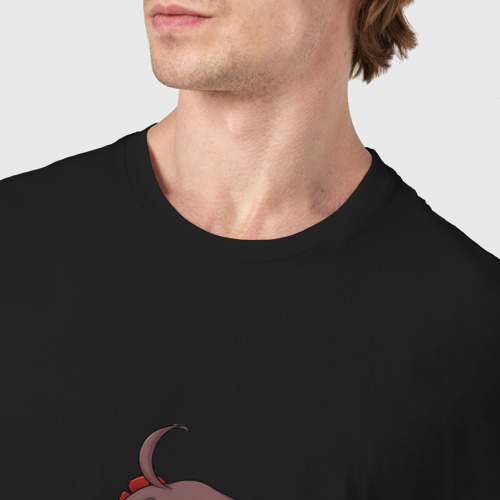 Мужская футболка хлопок с принтом ХУ ТАО И БЕЛЫЙ КОТИК, фото #4