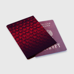 Обложка для паспорта матовая кожа Чешуя красного дракона - фото 2