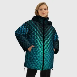 Женская зимняя куртка Oversize Стальная чешуя - фото 2