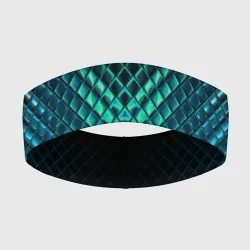 Повязка на голову 3D Стальная чешуя