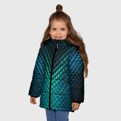 Зимняя куртка для девочек 3D Стальная чешуя - фото 2