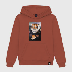 Женская толстовка хлопок Тигрица - Мона Лиза