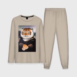 Мужская пижама с лонгсливом хлопок Тигр - Мона Лиза