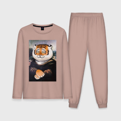 Мужская пижама с лонгсливом хлопок Тигр - Мона Лиза