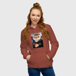 Женская толстовка хлопок Тигрица - Мона Лиза - фото 2