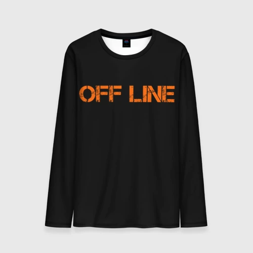 Мужской лонгслив 3D Офлайн/offline
