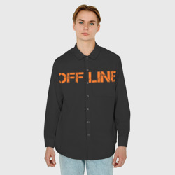 Мужская рубашка oversize 3D Офлайн/offline - фото 2