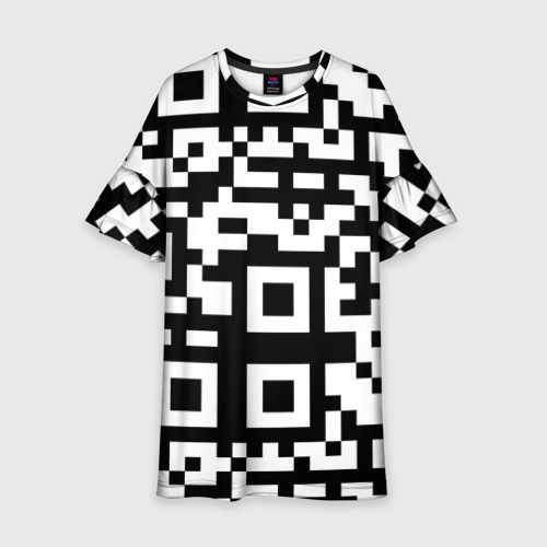 Детское платье 3D qr code/куаркод, цвет 3D печать