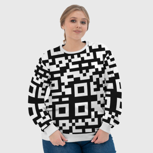 Женский свитшот 3D qr code/куаркод, цвет 3D печать - фото 6