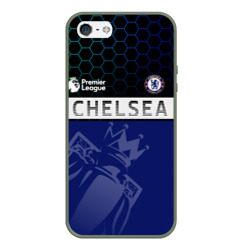 Чехол для iPhone 5/5S матовый FC Chelsea London ФК Челси Лонон