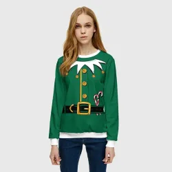 Женский свитшот 3D Christmas Elf Outfit - фото 2