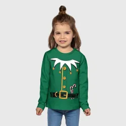 Детский лонгслив 3D Christmas Elf Outfit - фото 2